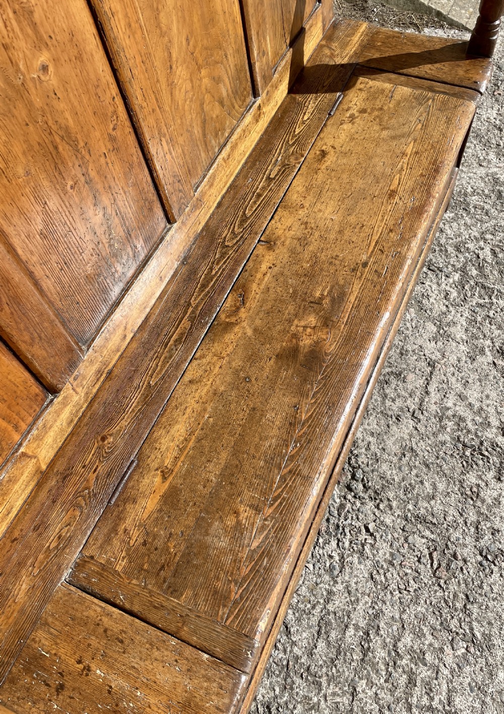 Large Antique Pine Box Settle View IX