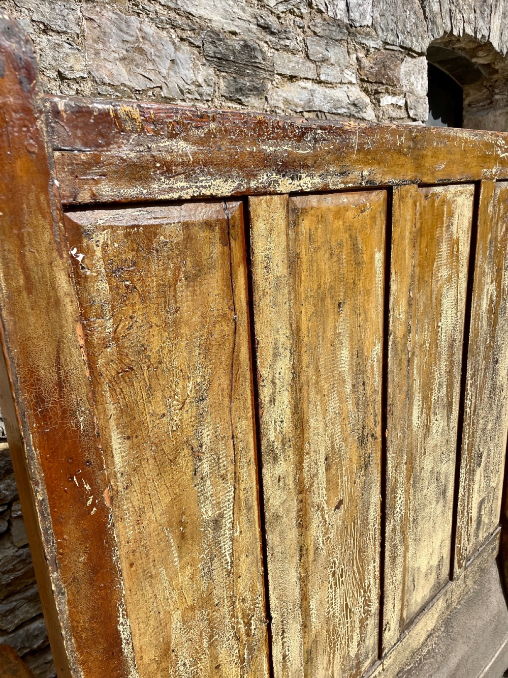 Large Antique Pine Box Settle View XX