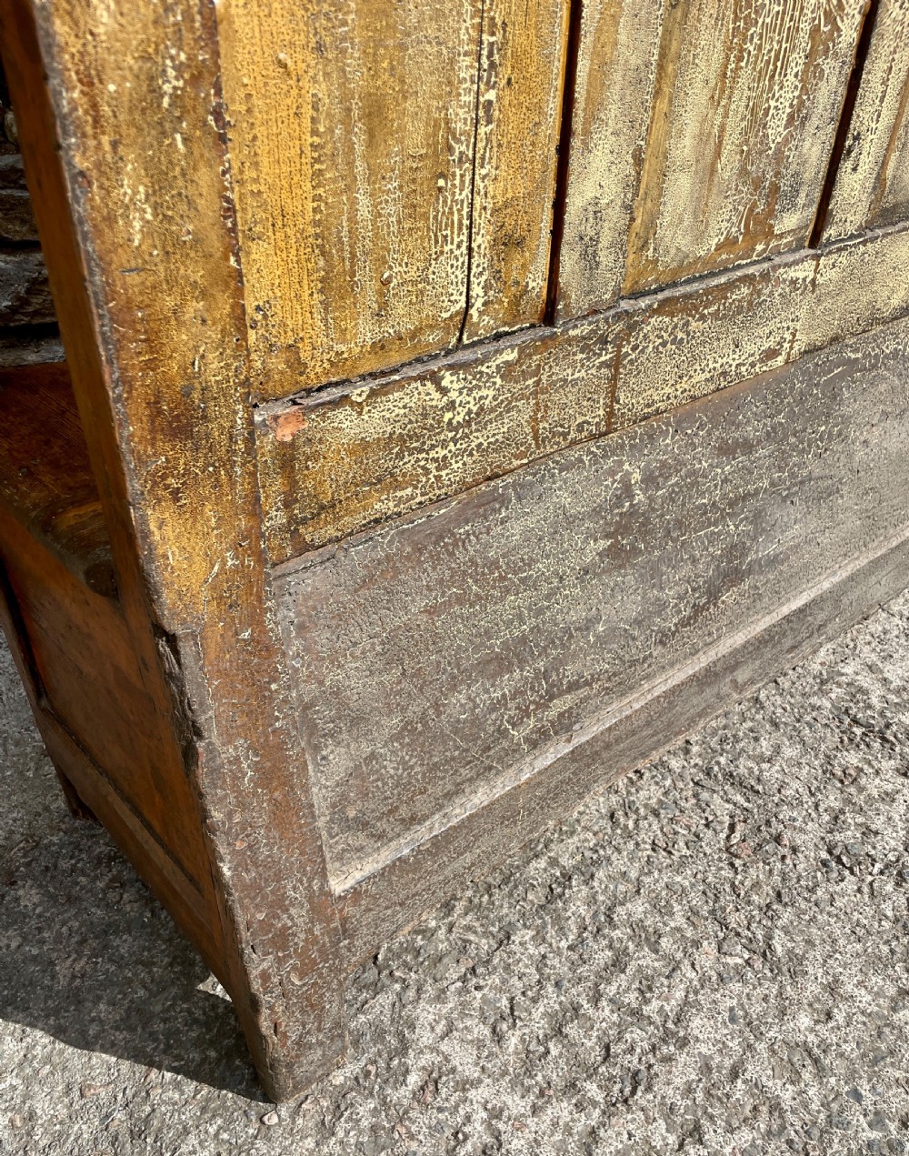 Large Antique Pine Box Settle View XXI