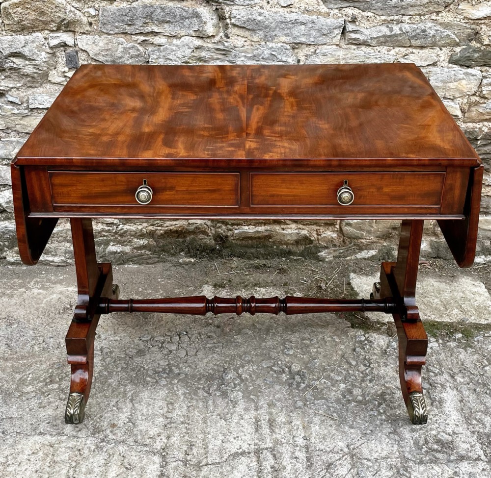 Regency Mahogany Drop Leaf Sofa Table