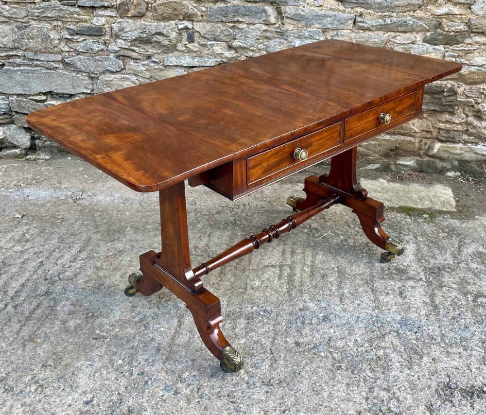 Regency Mahogany Drop Leaf Sofa Table View V