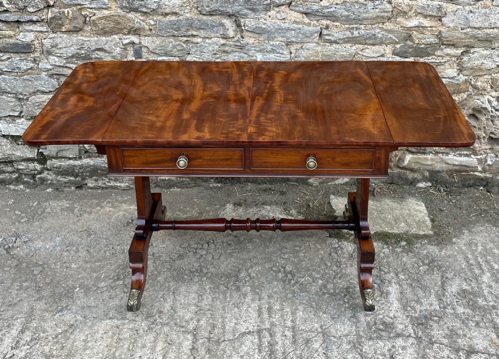 Regency Mahogany Drop Leaf Sofa Table View VII