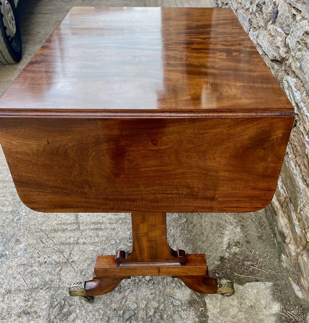 Regency Mahogany Drop Leaf Sofa Table View VIII
