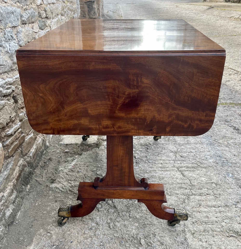 Regency Mahogany Drop Leaf Sofa Table View IX