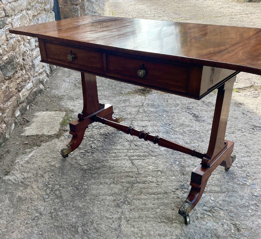 Regency Mahogany Drop Leaf Sofa Table View XII
