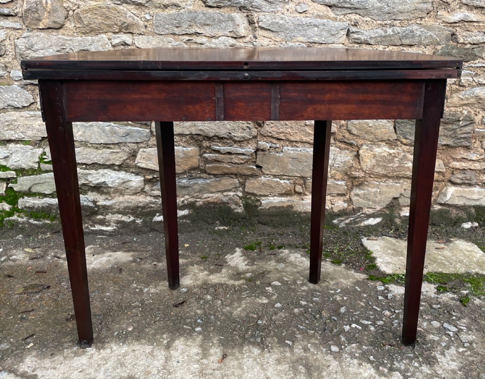 Georgian Mahogany Demi Lune Tea Table View XII