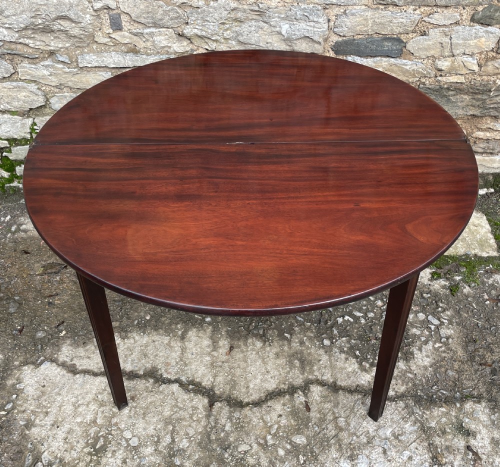 Georgian Mahogany Demi Lune Tea Table View XVI