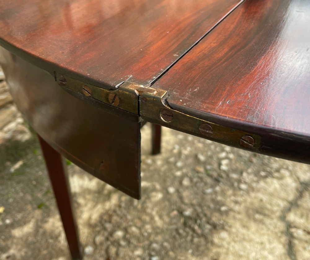 Georgian Mahogany Demi Lune Tea Table View XVIII