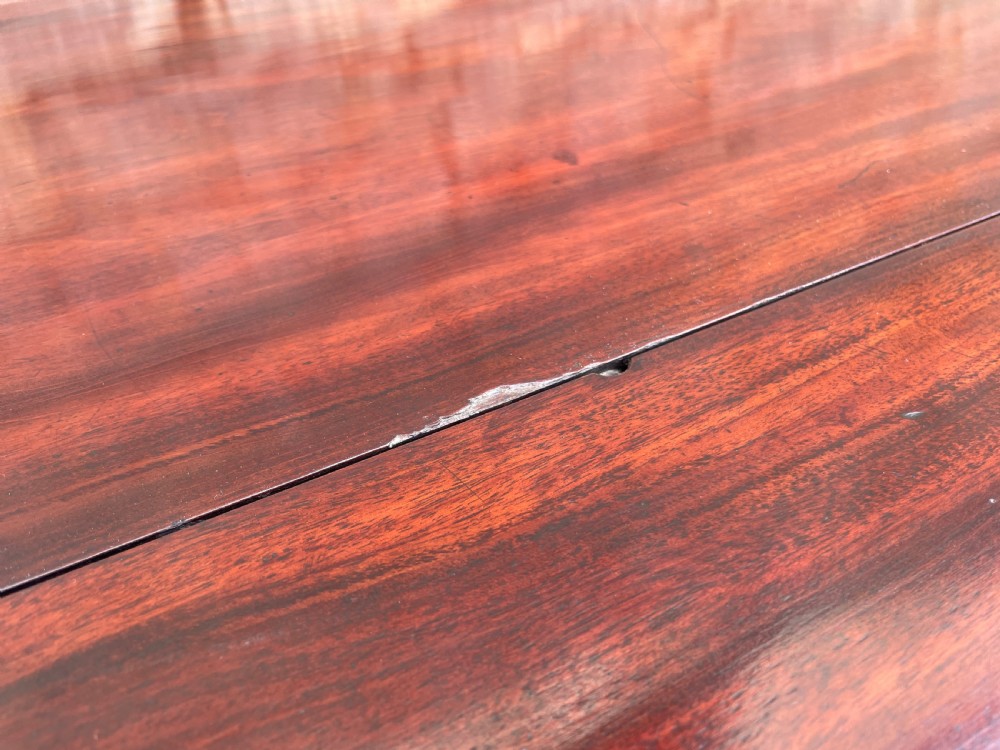 Georgian Mahogany Demi Lune Tea Table View XX