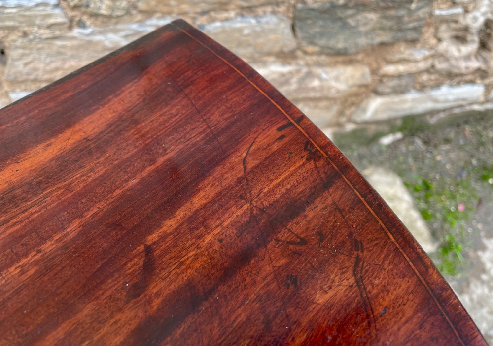 Georgian Mahogany Demi Lune Tea Table View XXVI