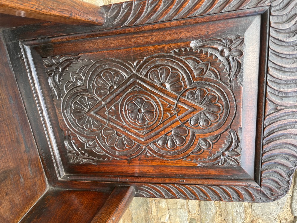 Antique 18th Century Oak Lambing Chair View IV