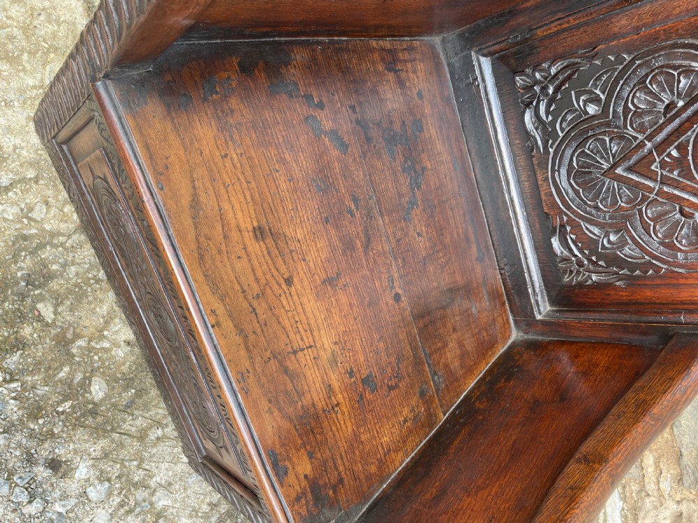 Antique 18th Century Oak Lambing Chair View V