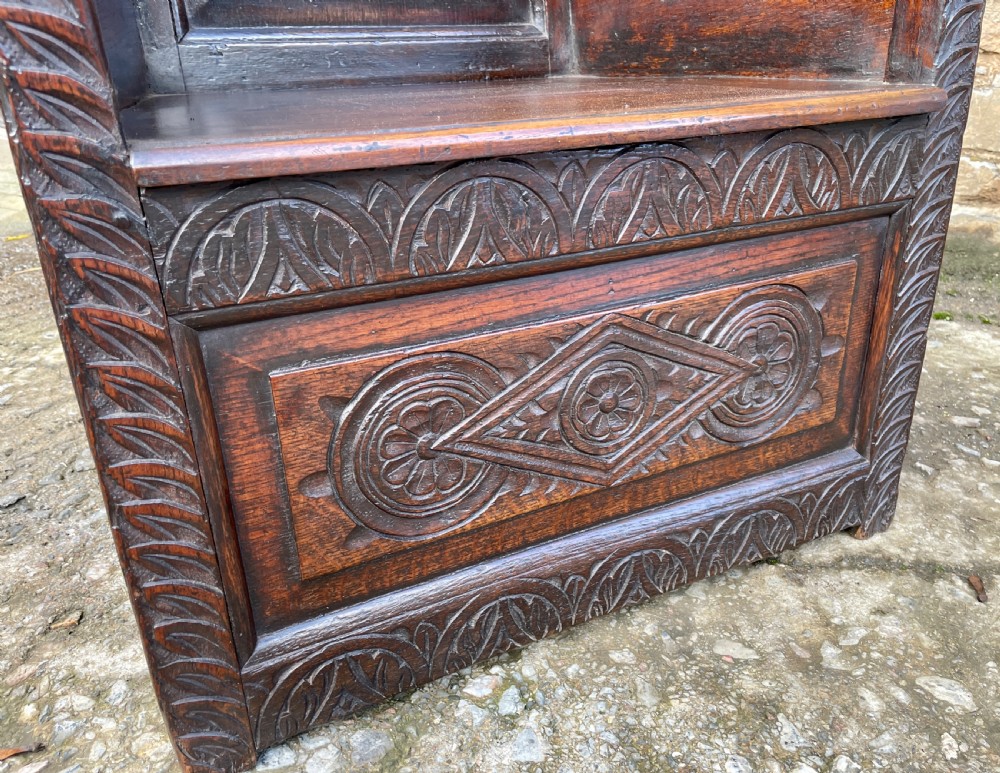 Antique 18th Century Oak Lambing Chair View XX
