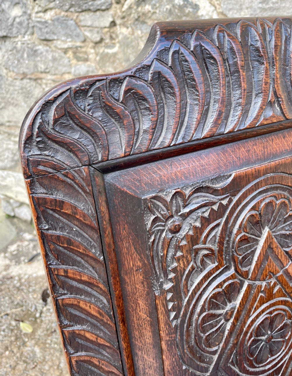 Antique 18th Century Oak Lambing Chair View XXI