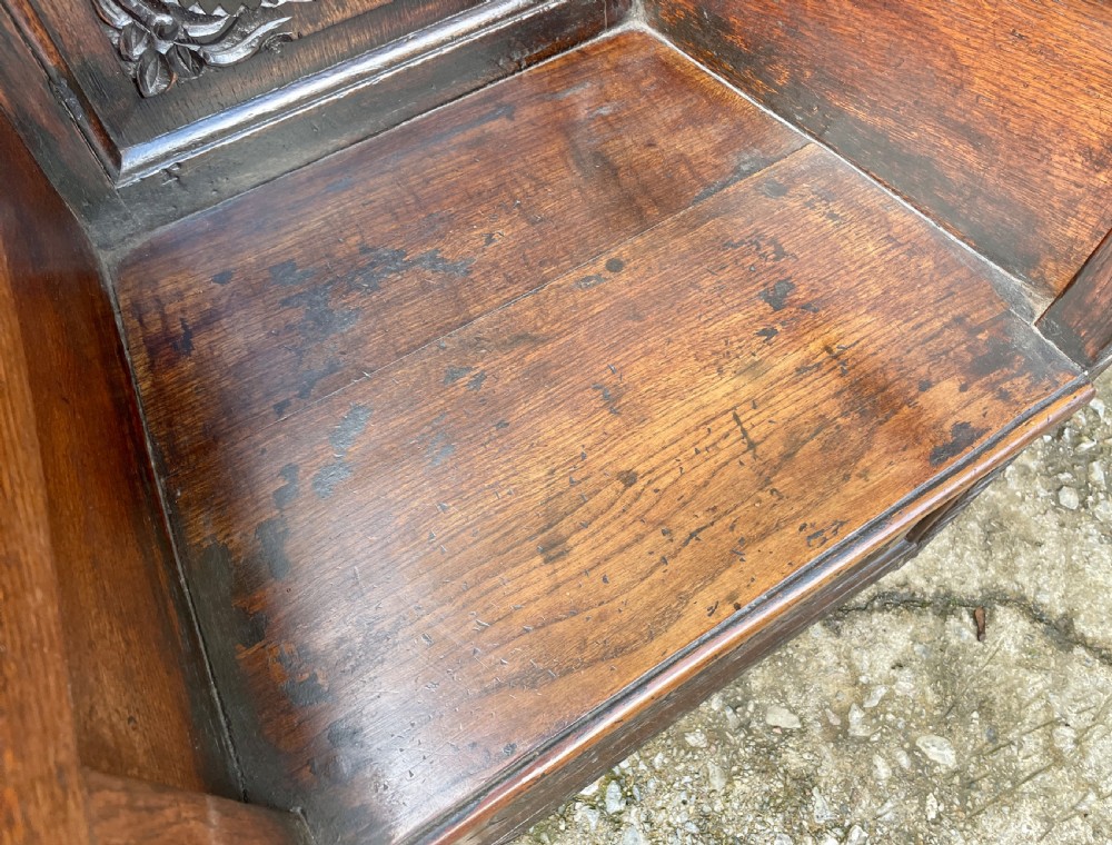 Antique 18th Century Oak Lambing Chair View XXIII