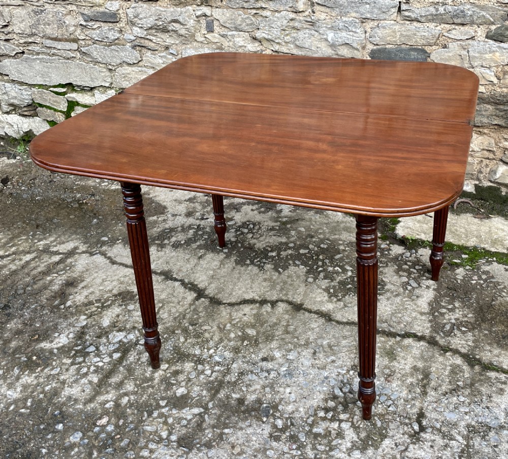 Georgian Mahogany Fold Over Tea Table View XVII