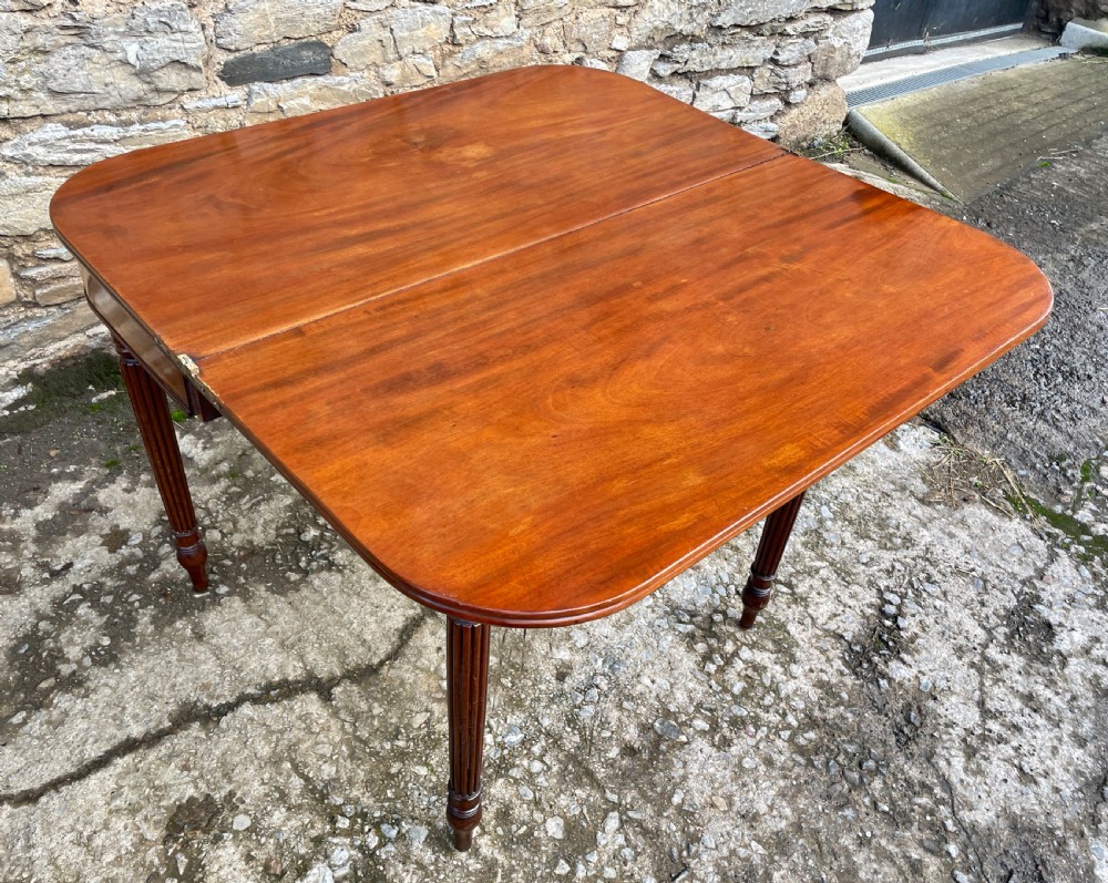 Georgian Mahogany Fold Over Tea Table View XX