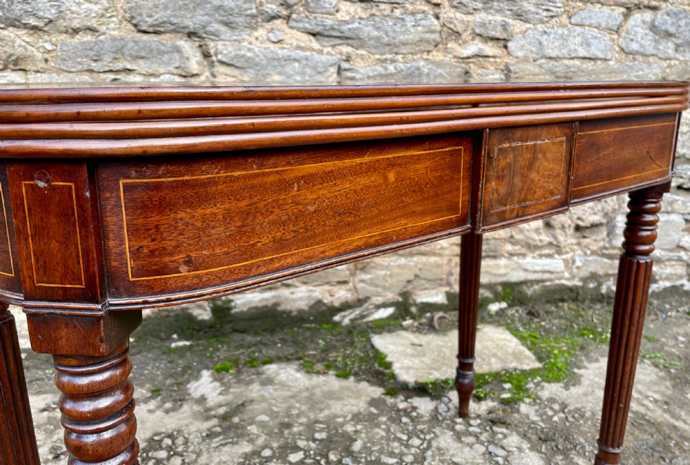 Georgian Mahogany Fold Over Tea Table View XXVIII