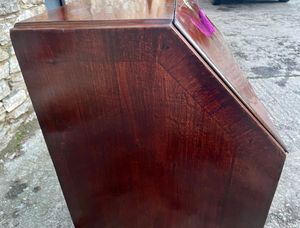 Antique Georgian Red Walnut Bureau View VII