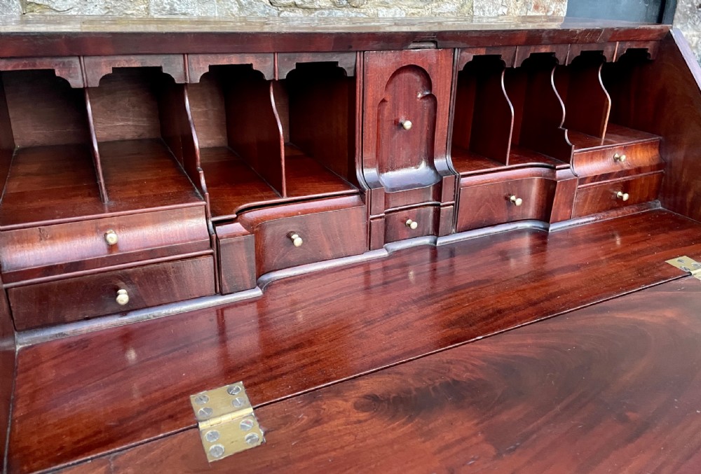 Antique Georgian Red Walnut Bureau View XVII
