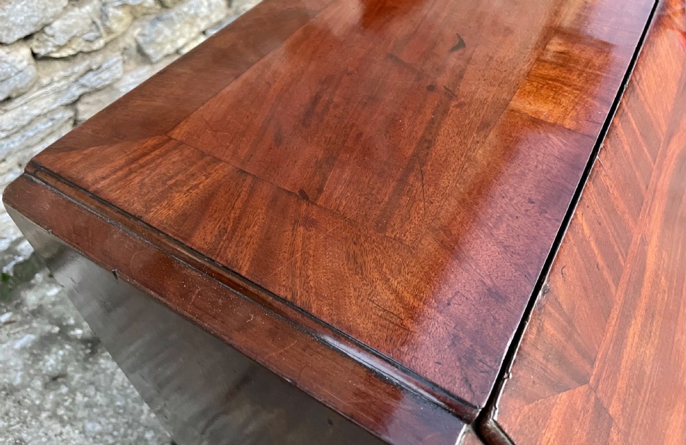 Antique Georgian Red Walnut Bureau View XXVIII