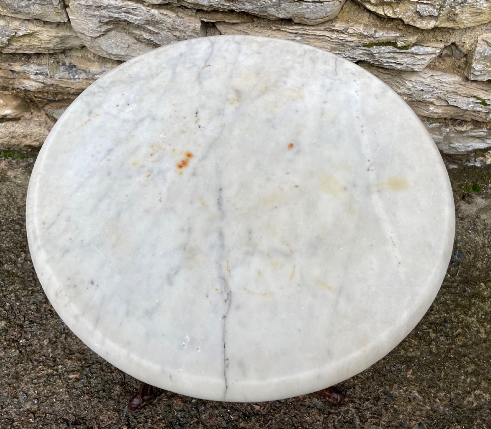 Victorian Cast Iron and Marble Table View II