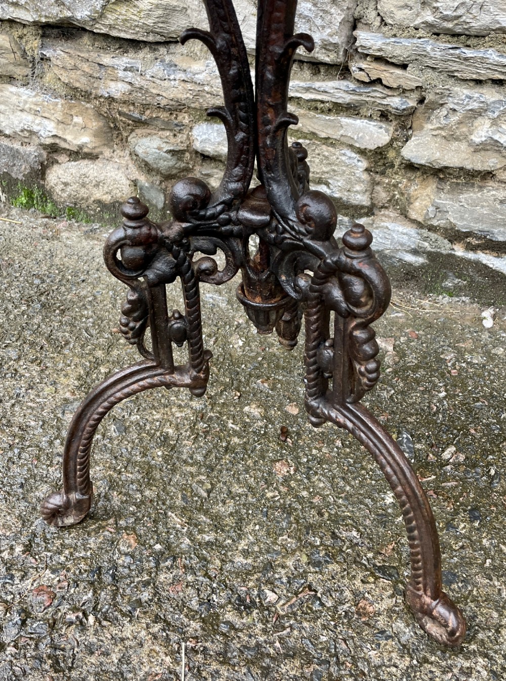 Victorian Cast Iron and Marble Table View VI