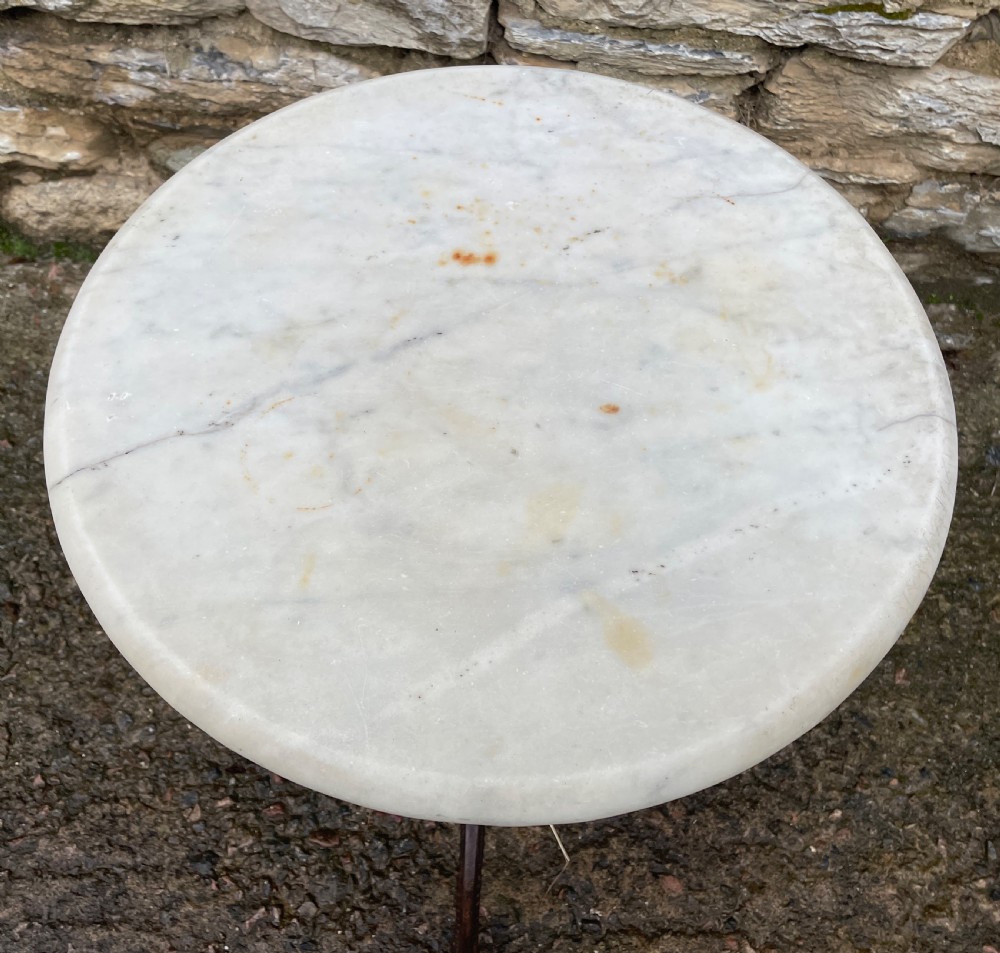Victorian Cast Iron and Marble Table View VII