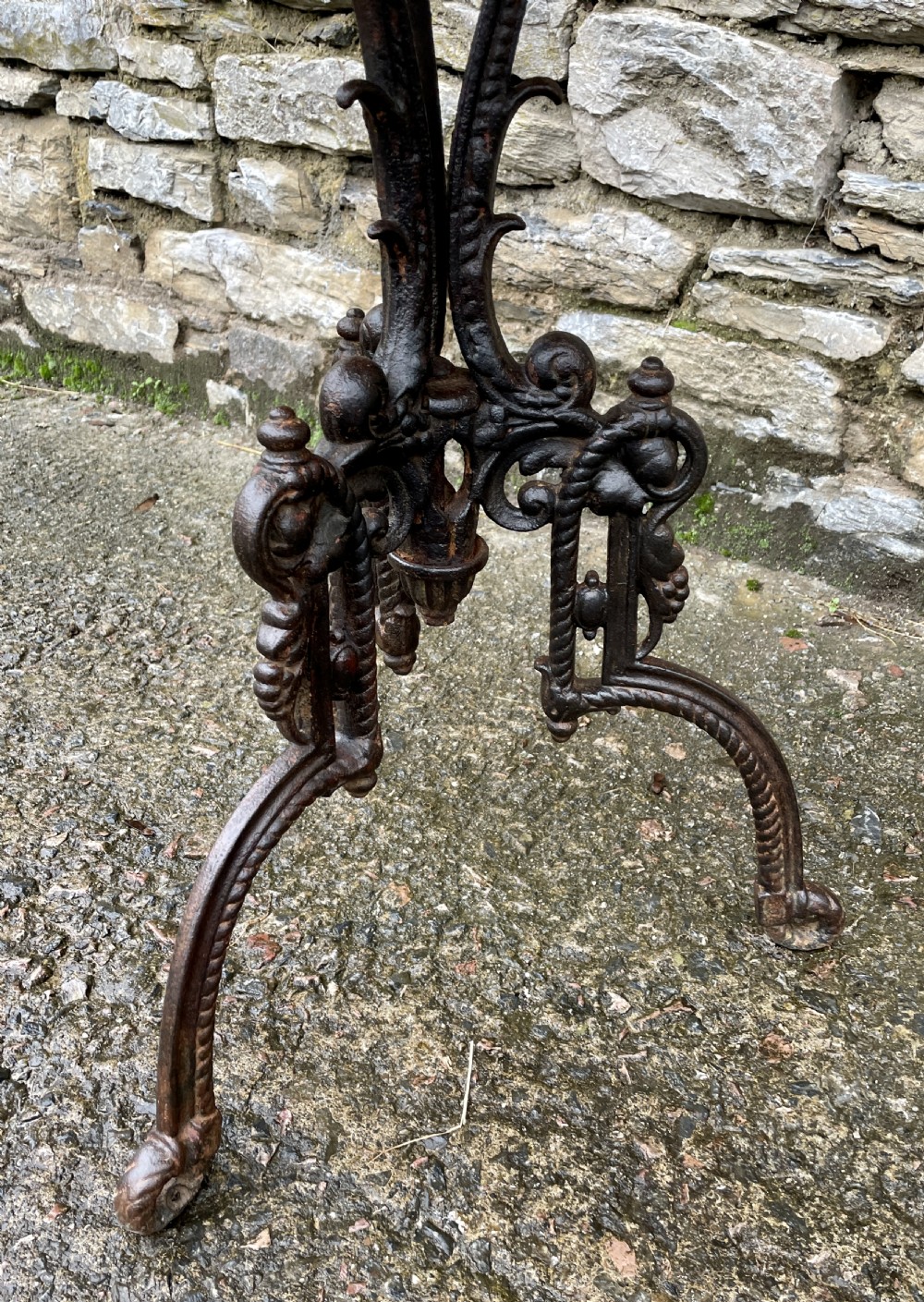 Victorian Cast Iron and Marble Table View VIII