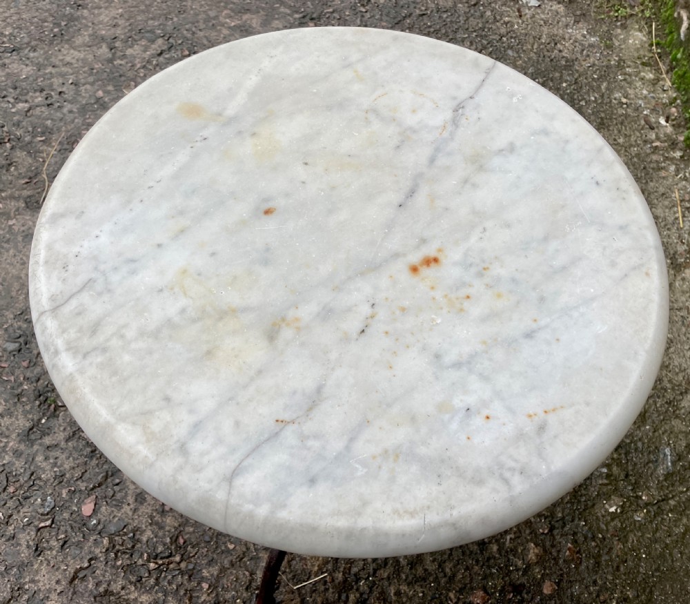 Victorian Cast Iron and Marble Table View XIV