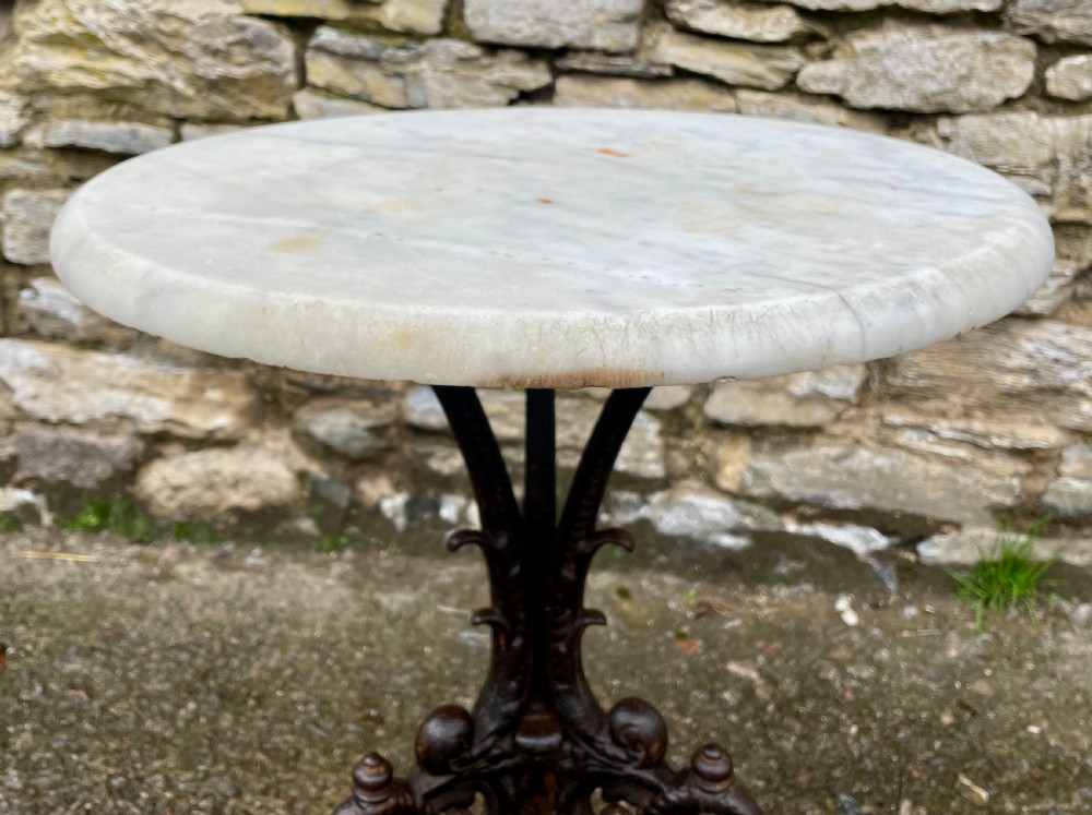 Victorian Cast Iron and Marble Table View XV