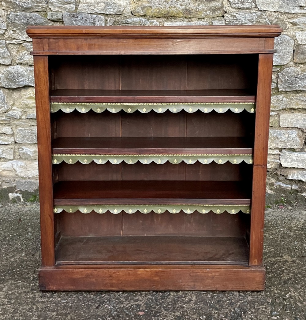 Antique Victorian Mahogany Open Bookcase