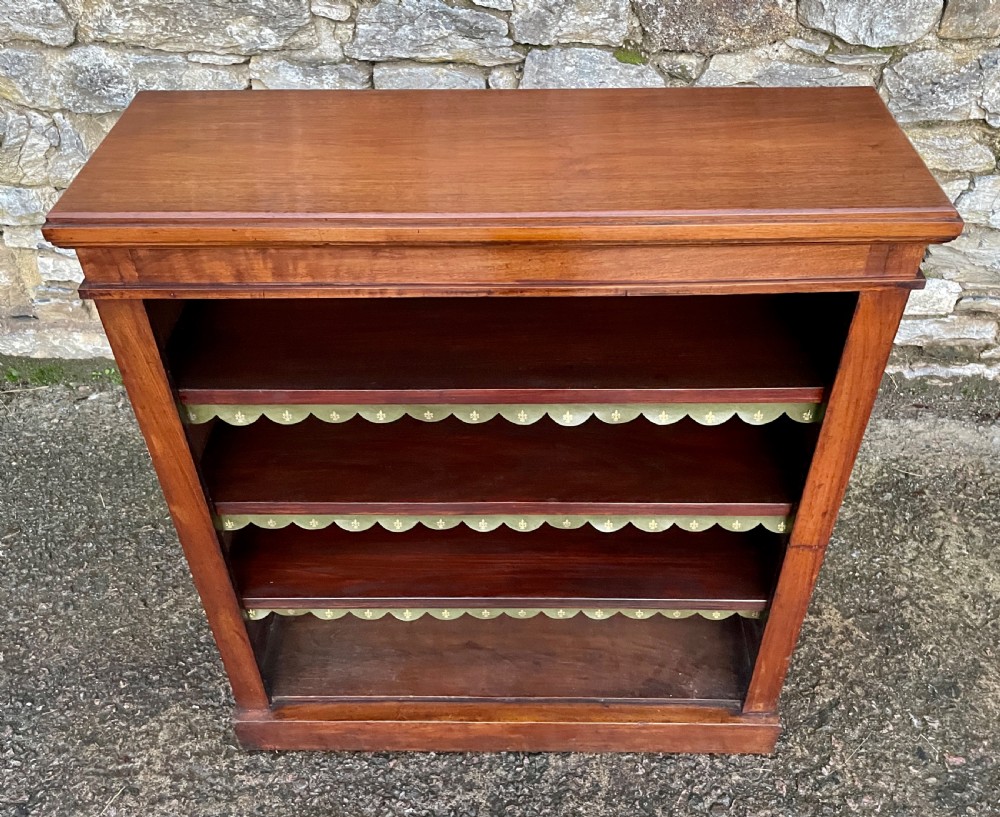 Antique Victorian Mahogany Open Bookcase View III