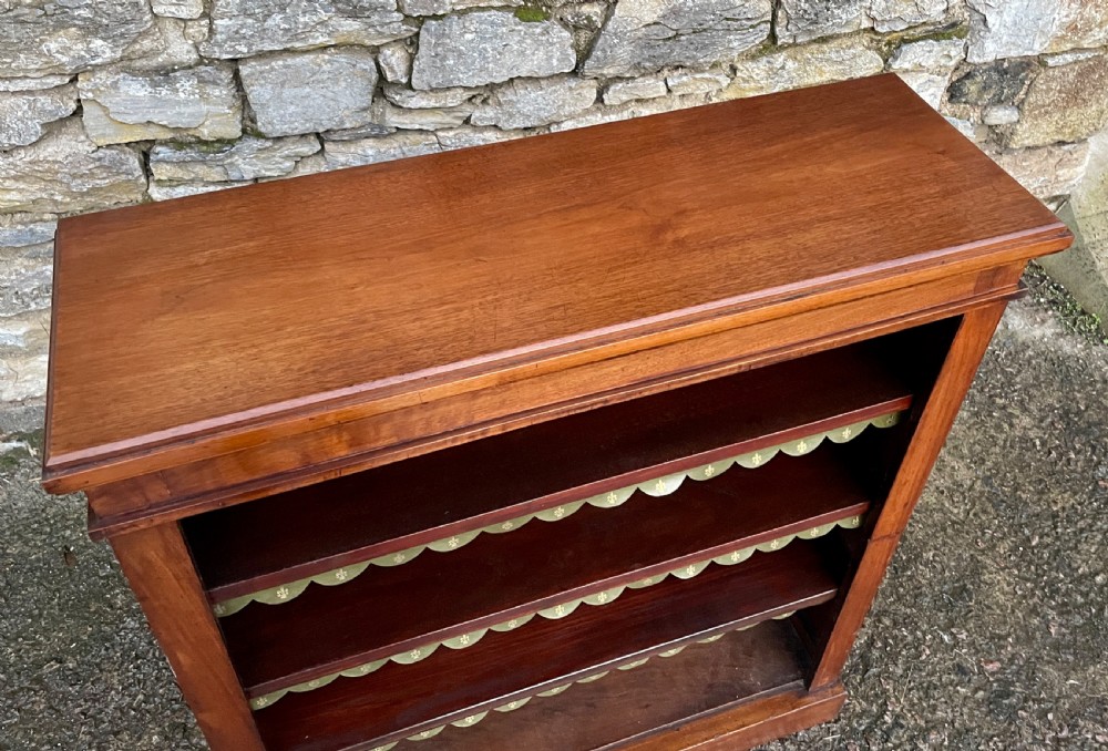 Antique Victorian Mahogany Open Bookcase View IV