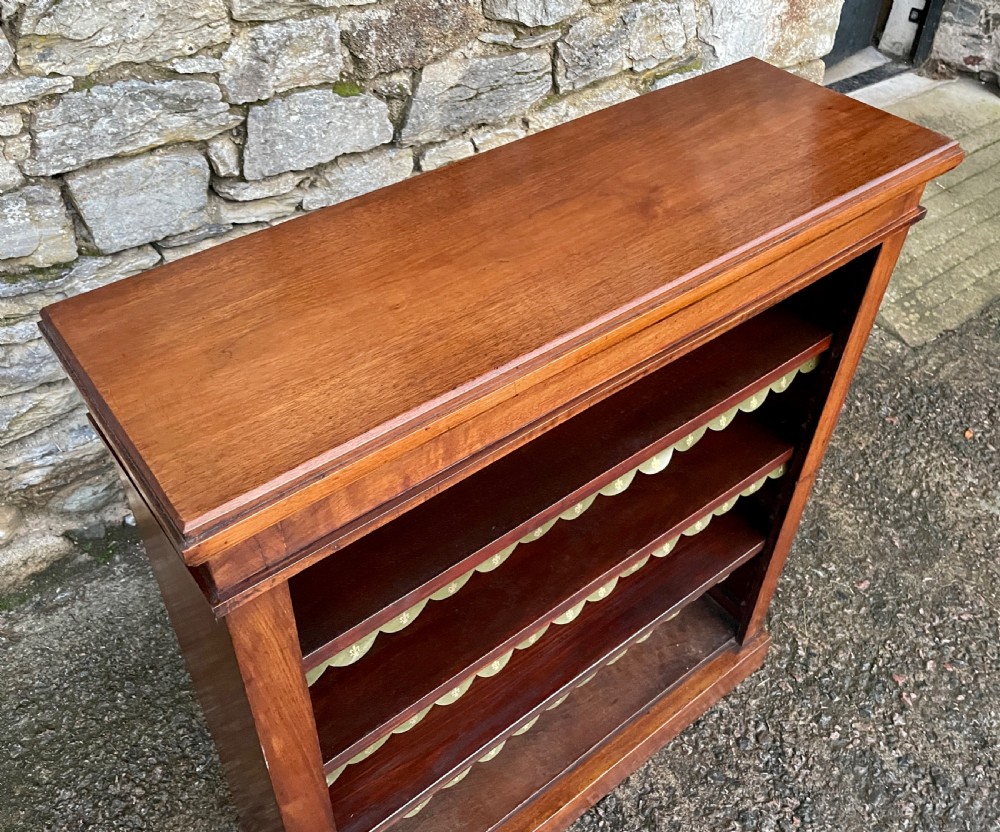 Antique Victorian Mahogany Open Bookcase View VI