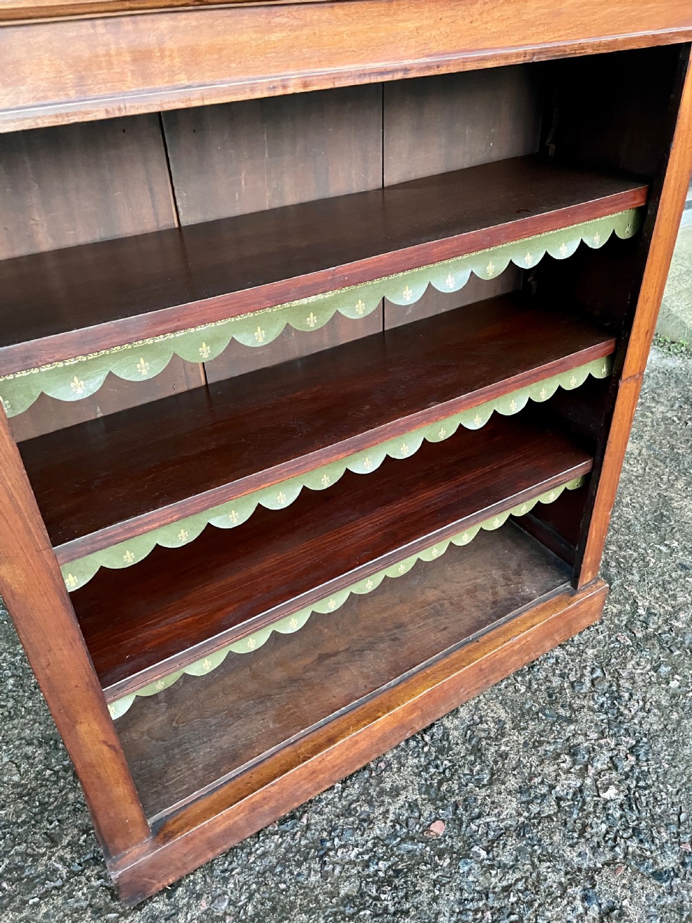 Antique Victorian Mahogany Open Bookcase View XIII