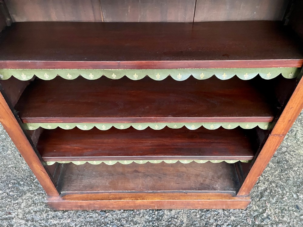 Antique Victorian Mahogany Open Bookcase View XIV