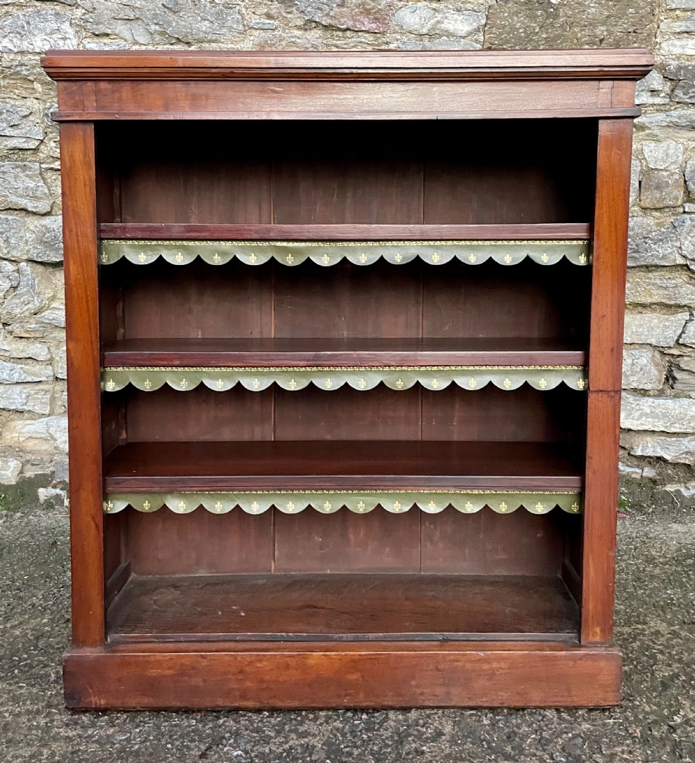 Antique Victorian Mahogany Open Bookcase View XV