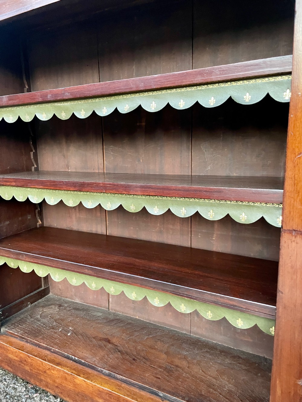 Antique Victorian Mahogany Open Bookcase View XVI