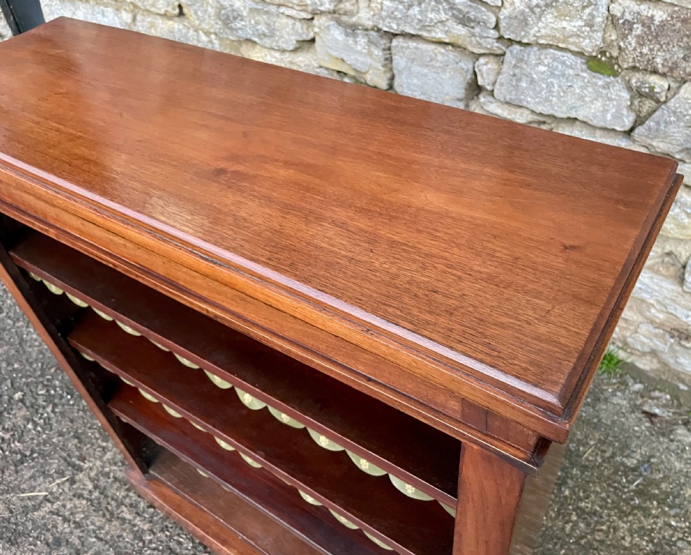 Antique Victorian Mahogany Open Bookcase View XVII