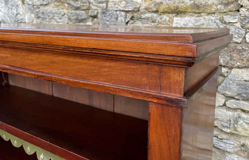 Antique Victorian Mahogany Open Bookcase View XVIII