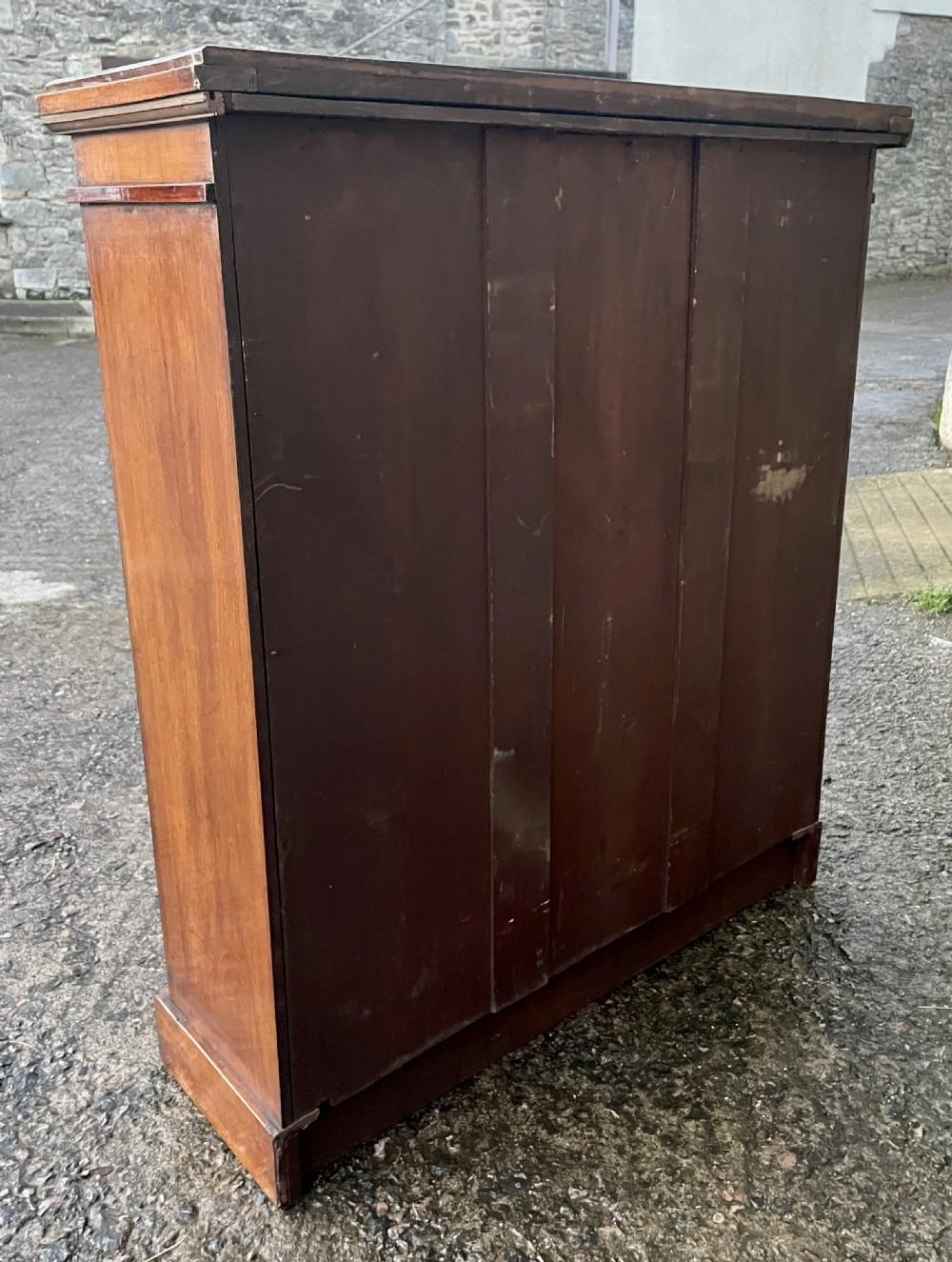 Antique Victorian Mahogany Open Bookcase View XIX