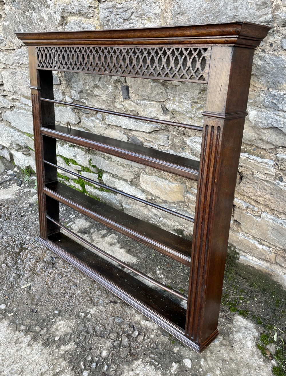 Georgian Oak Delft Wall Rack View III