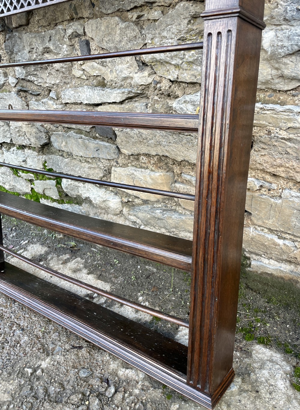 Georgian Oak Delft Wall Rack View V