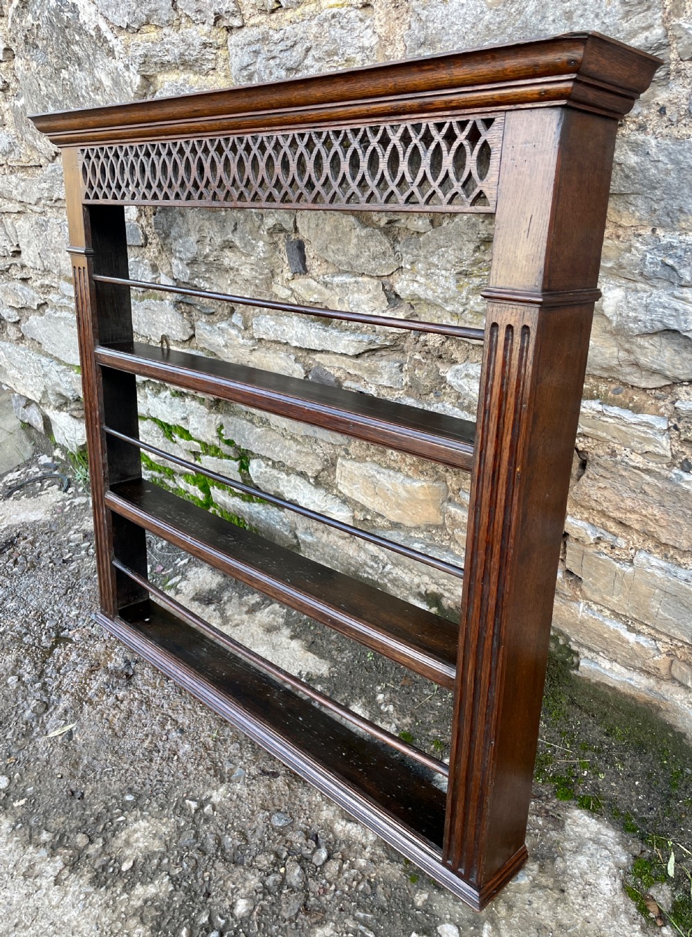 Georgian Oak Delft Wall Rack View VI