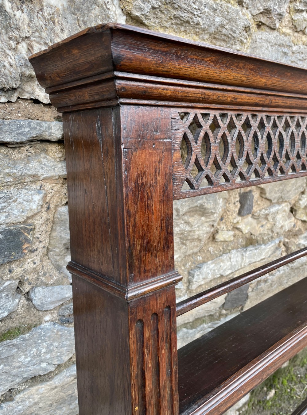 Georgian Oak Delft Wall Rack View XVII
