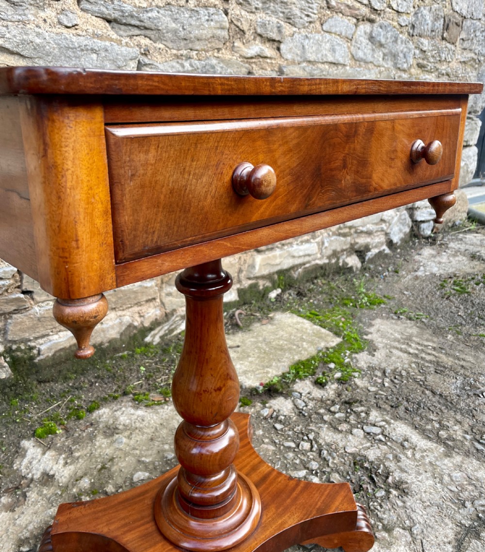 Antique Regency Mahogany Work Table View VII