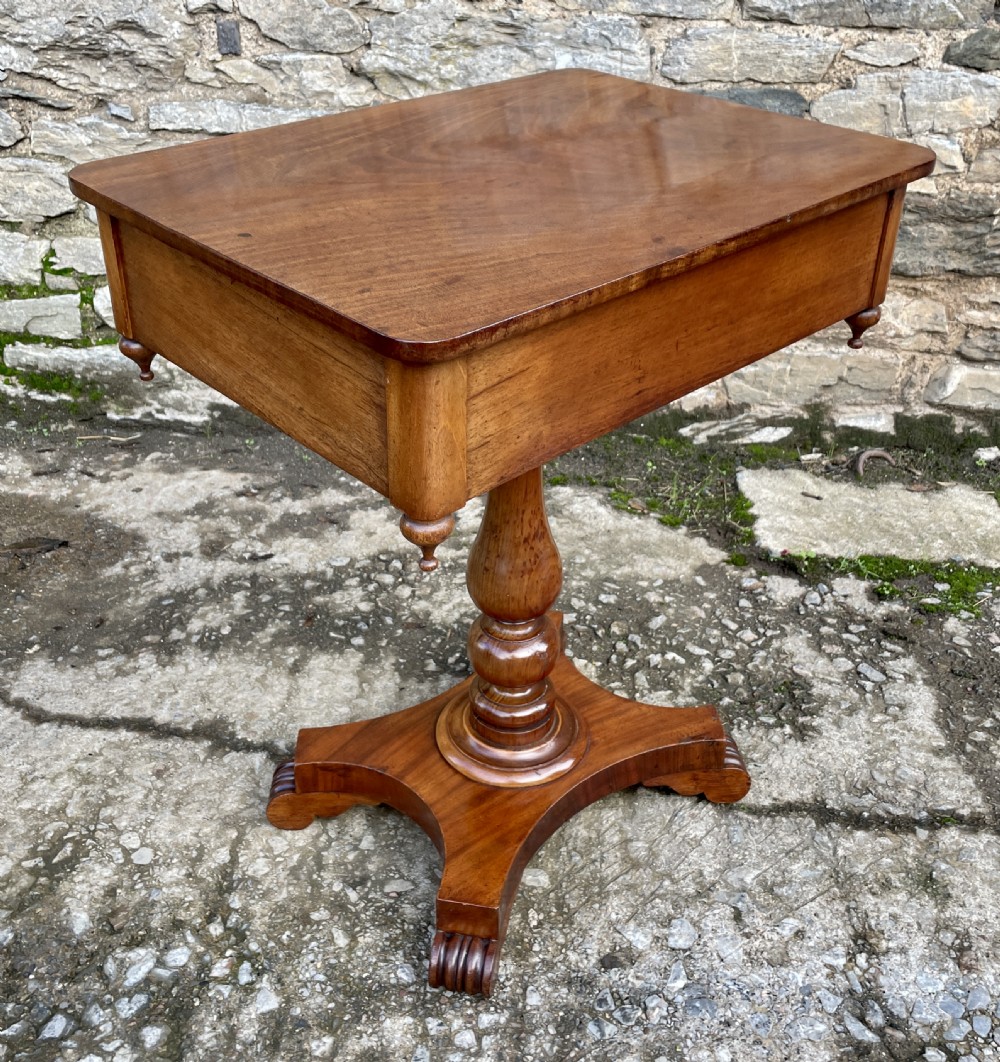Antique Regency Mahogany Work Table View XV