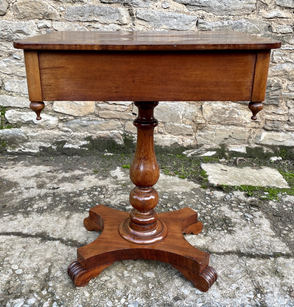 Antique Regency Mahogany Work Table View XVII