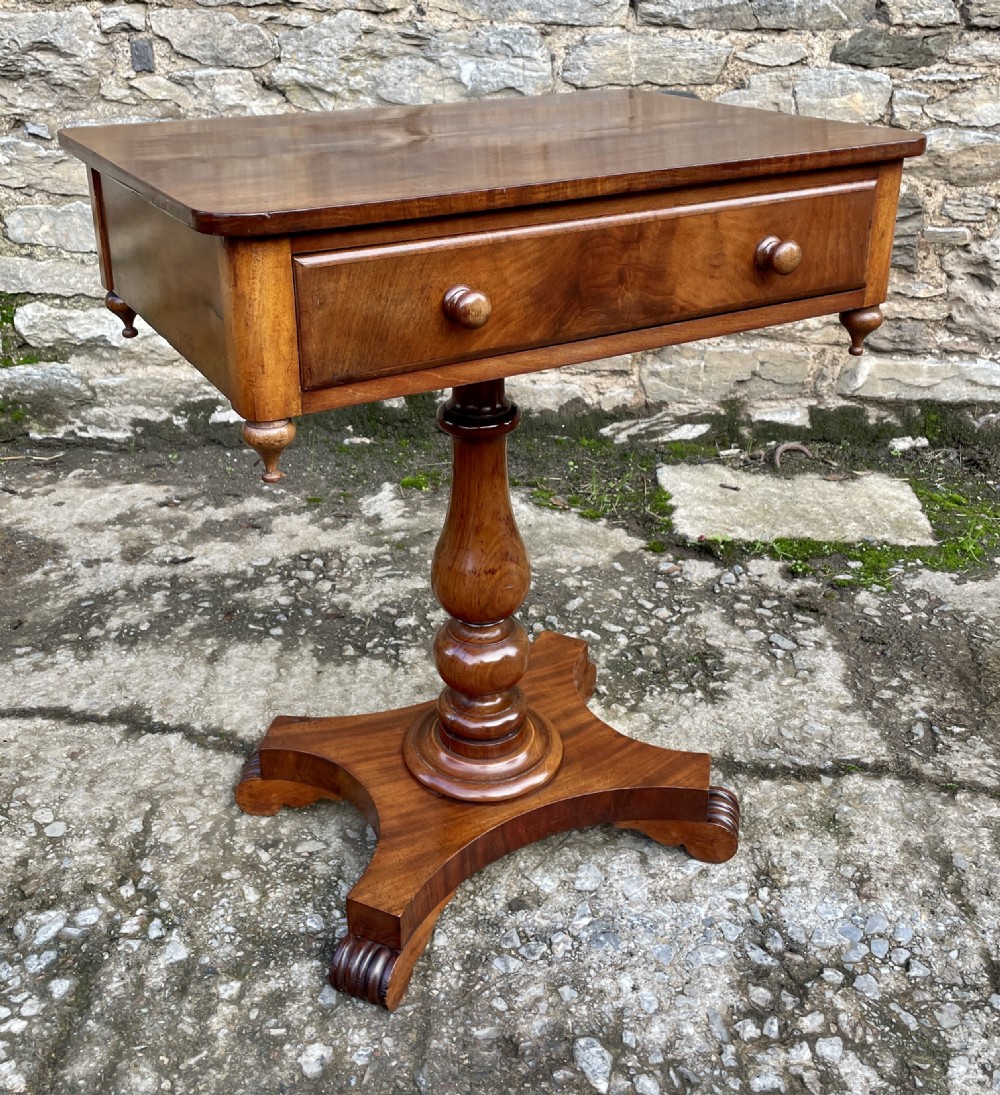 Antique Regency Mahogany Work Table View XX